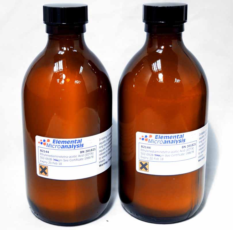 Ethylenediaminetetra-acetic Acid (EDTA) 502-092B 500gm See Certificate 443052  Expiry 02-apr-29